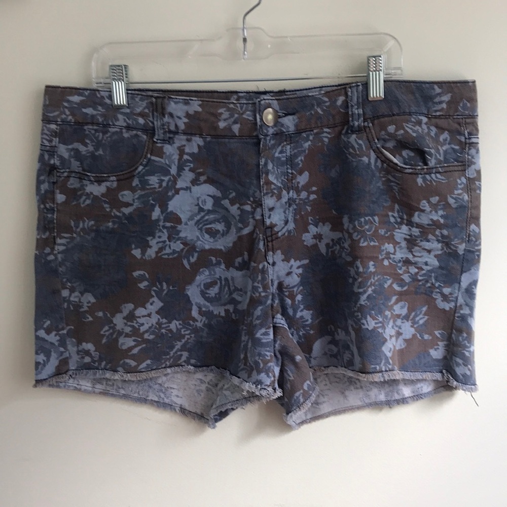 Forever 21+ Floral Denim Shorts